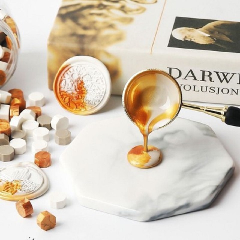 حبات طلاء شمعي للأختام ، ختم ش - مراجعة Wax Seal Stamp Set وسعره