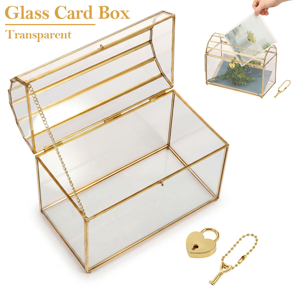صندوق بطاقات زفاف زجاجي شفاف،  - مراجعة Card Index Box وسعره