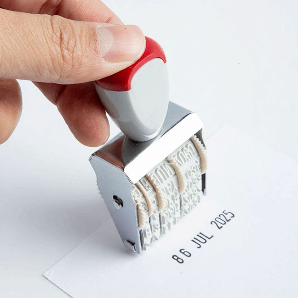 ختم تاريخ رقمي عملي بعجلة دوار - مراجعة Rubber Date Stamp وسعره