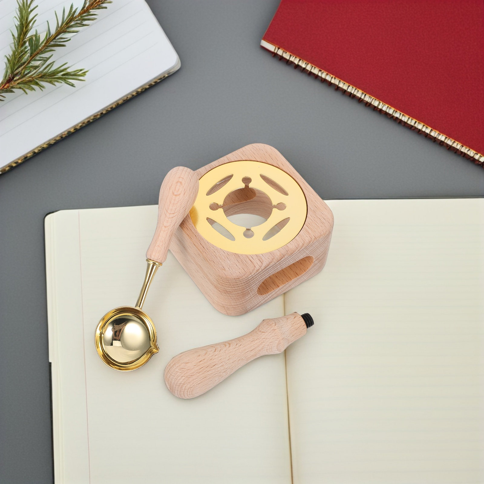 مجموعة ختم الشمع، بتصميم خشبي  - مراجعة Wax Seal Stamp Set وسعره